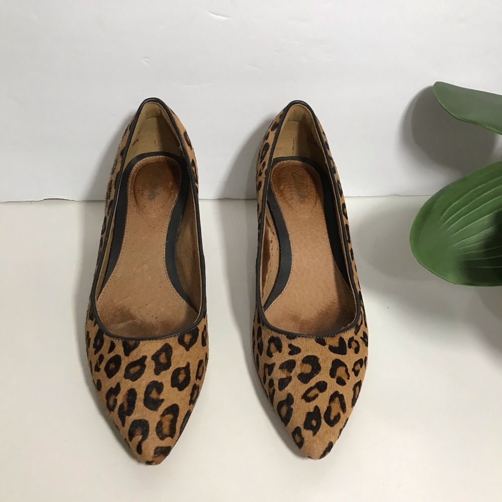 CLARKS Sage Cooper Heels Leopard Calf Hair